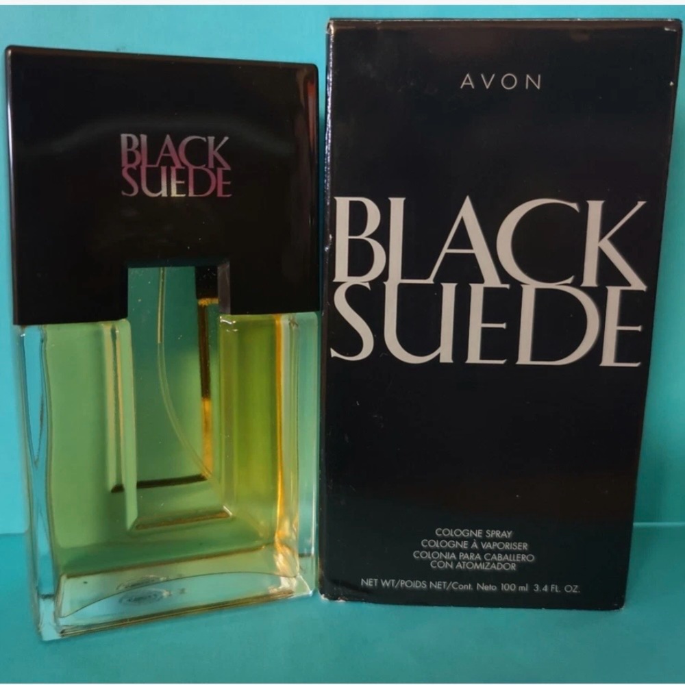 Avon BLACK SUEDE Cologne Spray 3.4 fl oz ~ Vintage 1999 NEW in BOX